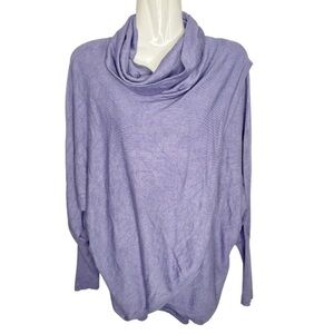 Contemporaine exclusive by Simon’s purple long sleeve Cowlneck